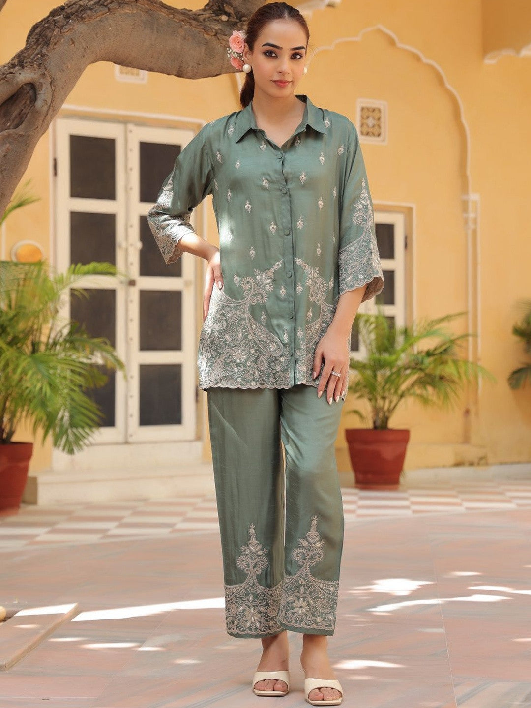 Women Embroidered Co-ord Set