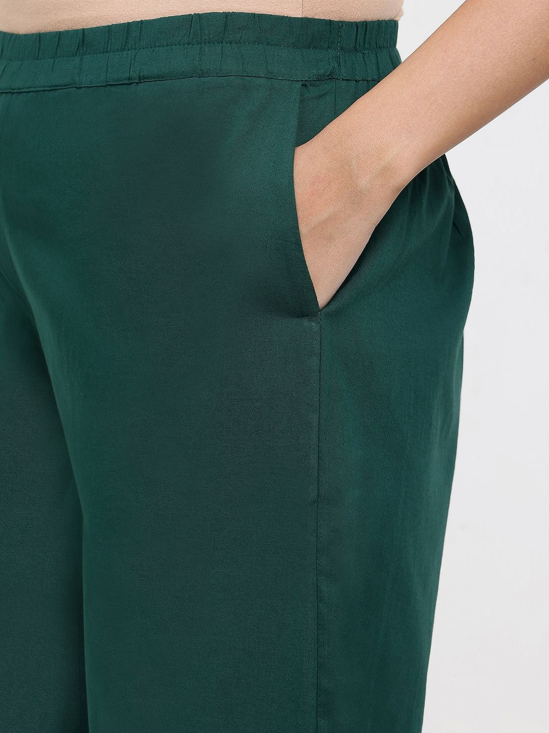 Floral-Printed Cotton V-Neck Top With Trouser Co-Ords