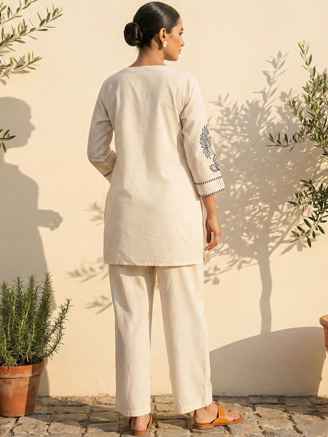 Embroidered Tunic with Trousers