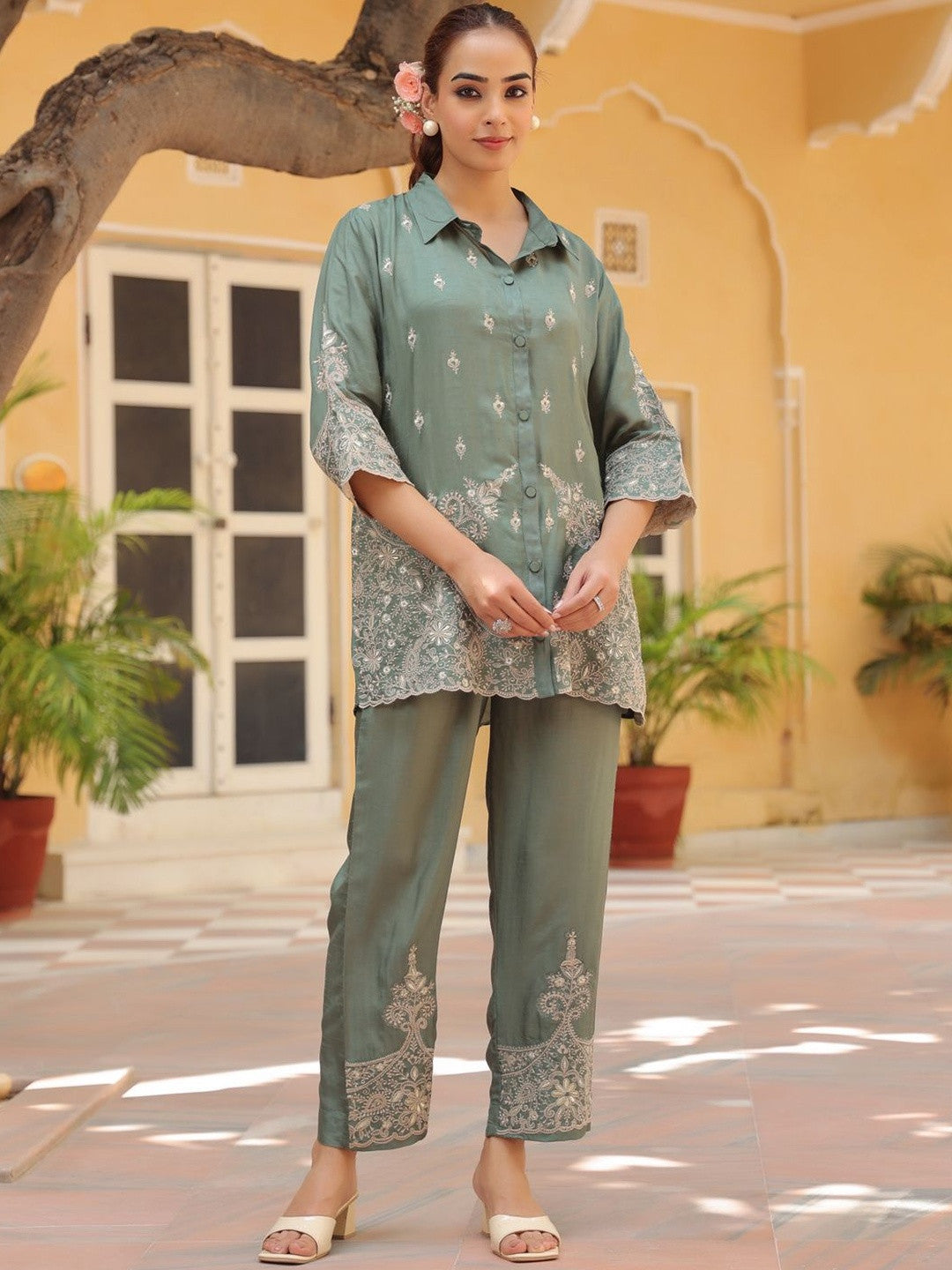 Women Embroidered Co-ord Set