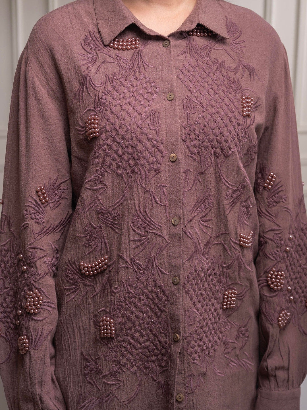 Embellished Shirt With Trousers Co-Ords
