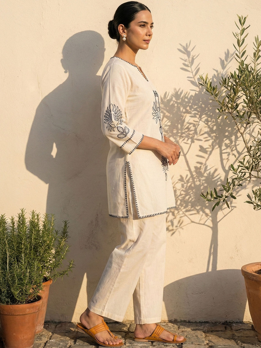 Embroidered Tunic with Trousers