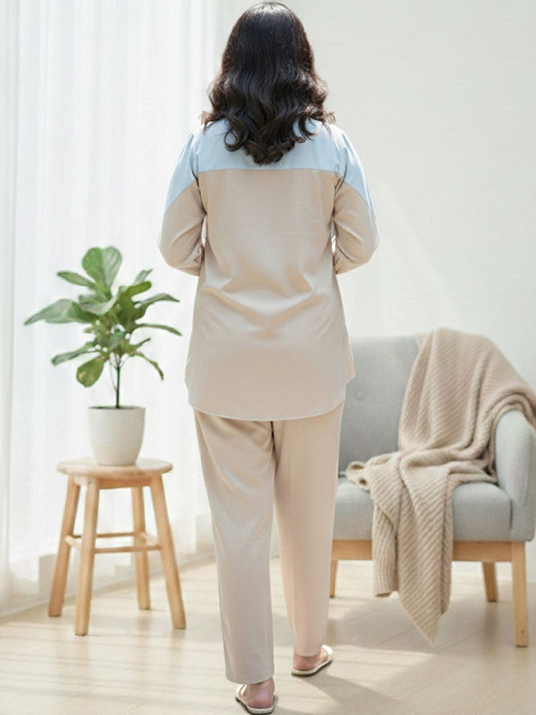 Romantic Florals Embroidered Shirt with Trousers