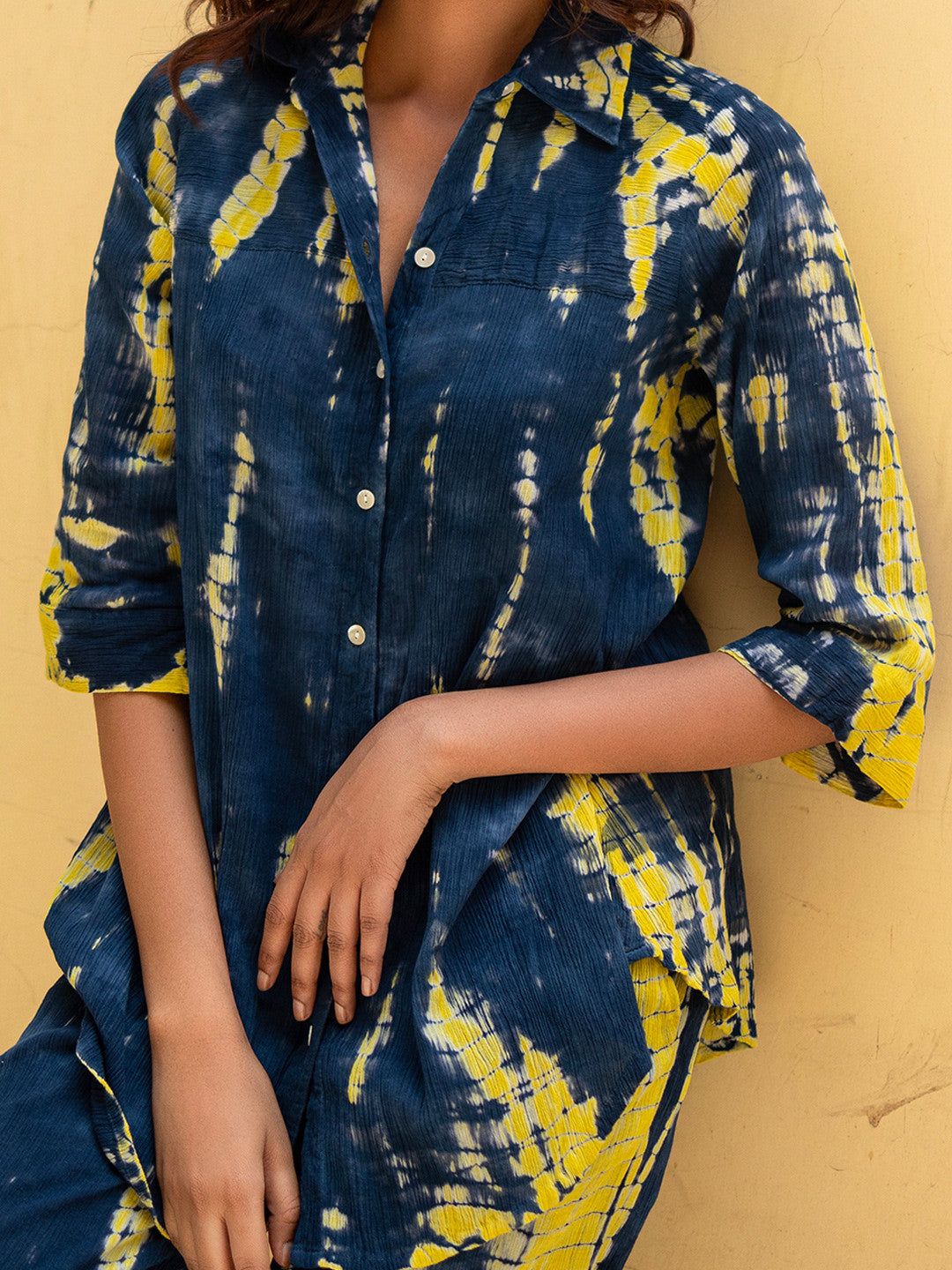 Tie-& Dye Pure Cotton Shirt With Trouser