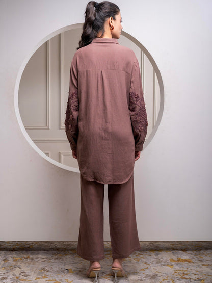 Embellished Shirt With Trousers Co-Ords