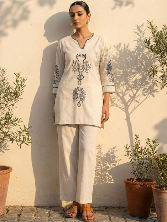 Embroidered Tunic with Trousers